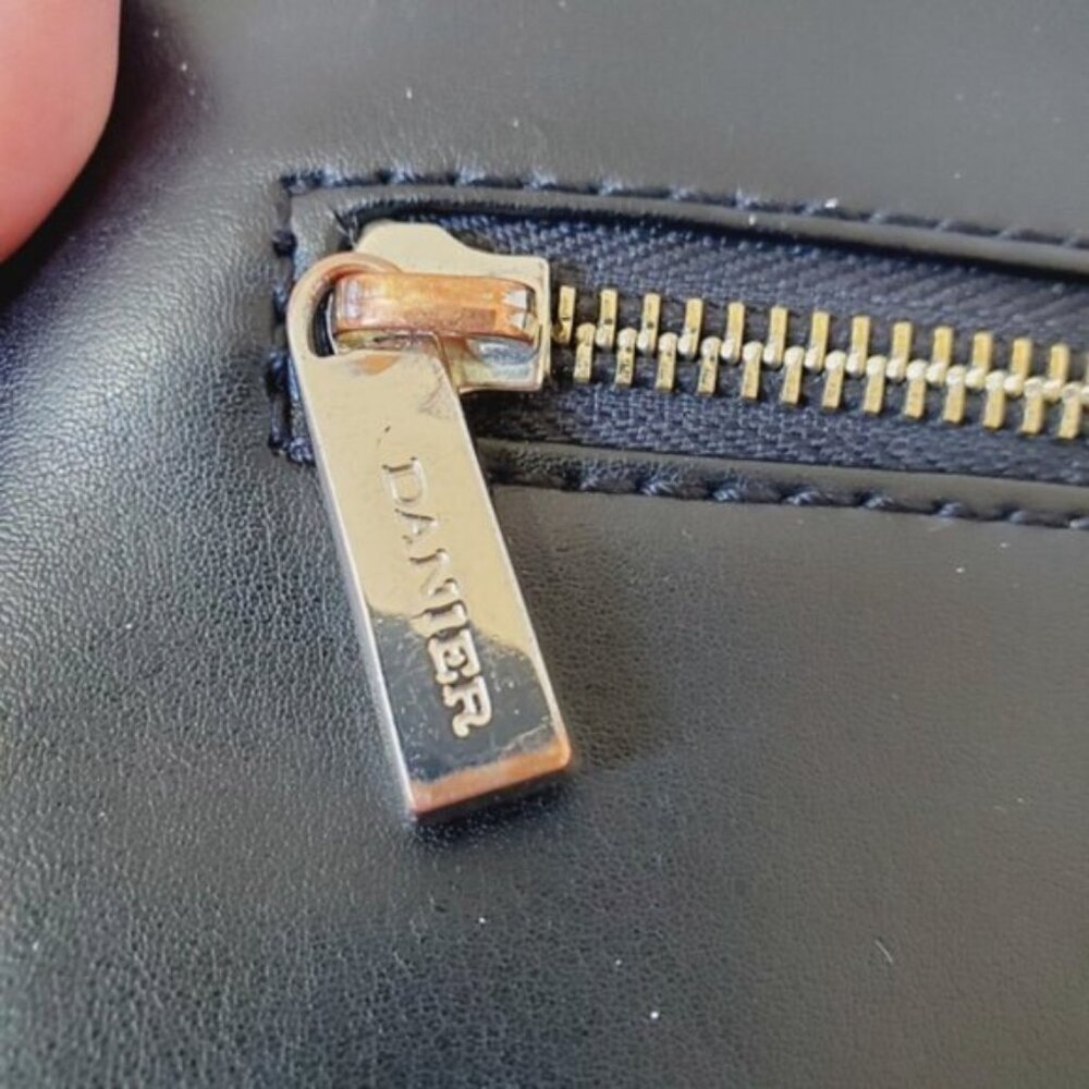 Danier Genuine Leather Python Black Wristlet - image 3